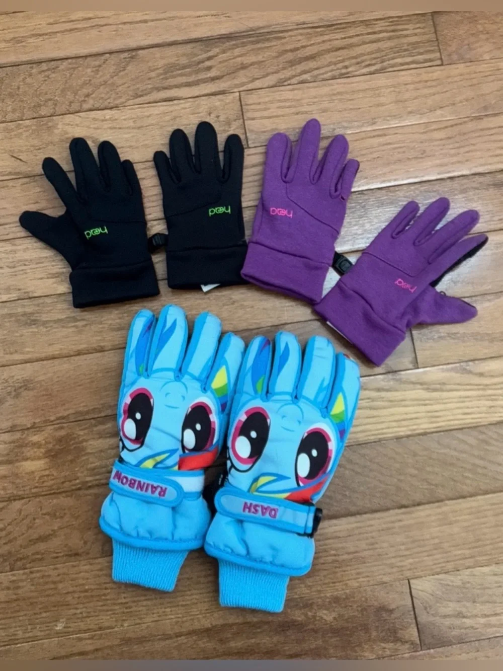 HEAD Kids Gloves - Black S  -Purple M  free Girl 3M Blue size M G